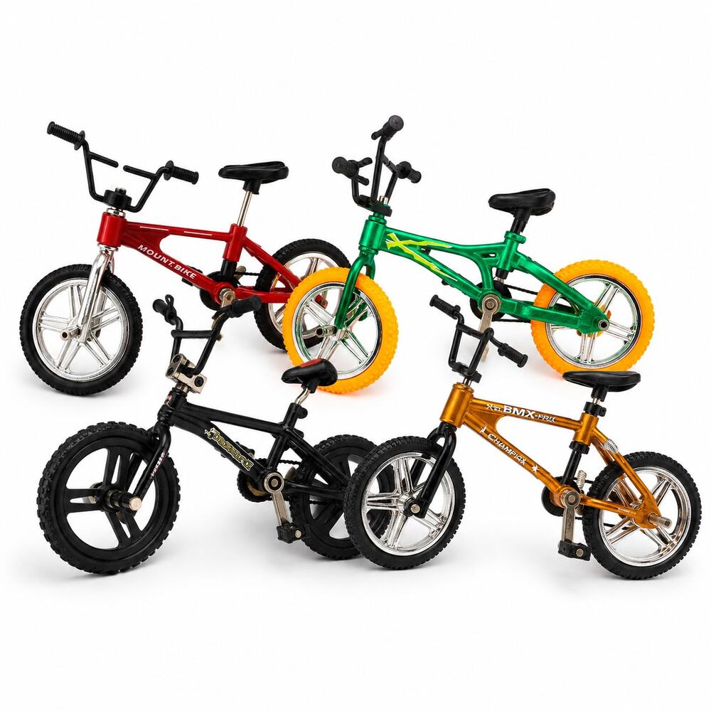 Vintage Mini BMX Bicycle Lot of 5 Diecast Finger Bikes Mountain Bike Toys